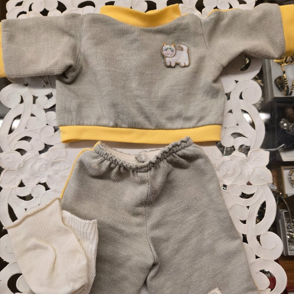 Vintage Original CPK Cabbage Patch Kids jogger jogging suit socks outfit